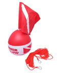 Red Dive Flag Inflatable Surface Marker Buoy for Scuba Diving Spearfishing and Boating with high visibility and rope