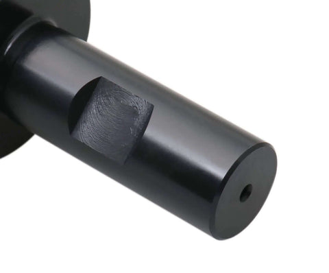 Indexable end mill with side-mounted carbide insert on a black cylindrical body 2-inch diameter, 3/4-inch straight shank