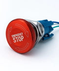 Heavy Duty Emergency Stop Push Button Switch 22mm Latching E Stop 1NO 1NC Stainless Steel Mushroom Head With Wire Harness