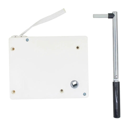 Roller Blinds Cord Winder With Solid Crank Handle For Smooth Window Shutter Belt Rewinding And Reliable Tension Control Repair Kit side view with handle