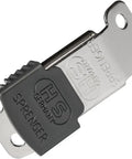 Close-up of ClicLock Stainless Steel Buckle For Prong Dog Training Collar With Quick Release And Easy Buckle, durable design.