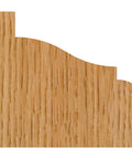 Side view of wood sample shaped by Classical Ogee Table Edge Router Bit With 2-1/2 Inch Diameter, 3/4 Inch Cutting Length, Dope Carbide-Tipped Build For Sharp Edge Profiles, 1 Inch Profile Width, 1/2 Inch Shank, B3 Bearing, Smooth Finish And Durable Trim.
