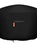 Beefed Up Round Fire Pit Cover For 30 To 36 Inch Pits, Waterproof 600D Oxford Fabric With PVC Coating, Black