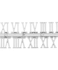 Roman Numerals Clock Numerals Set Handmade For DIY Clock Repair And Restoration Tools in silver finish, Roman numerals