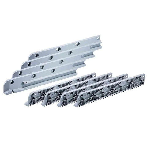 Sys3 Systainer Rails Rack System For DIY Organization with interlocking gray rails shown on a white background
