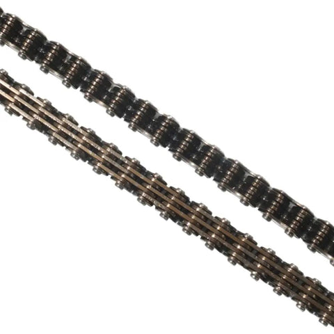 Premium Motorcycle Cam Timing Small Roller Chain 94582-H8136 Replacement For Yamaha YP400 YP400R CP250 Maxam close-up view of chain links.