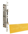 Sliding Glass Patio Door Lock Mortise Type 2-Point With 7.796 Inch Screw Hole Spacing, Dual Hook Latches, Aluminum Round Faceplate