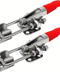 Two Pack Self Locking 304 Stainless Steel Toggle Clamp For Quick Press Door Bolts And Box Fixtures Side Mount Hold Down Buckle Clamp Tool Durable Cabinet Door Hardware