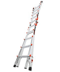 Velocity Aluminum Ladder Do-It-All 22 ft Multi-Position with Leg Levelers, Lightweight, Easy Extend and Lock, Ready for Any DIY Project, Home Renovation, Roofing, Painting, and Maintenance. 22 ft aluminum multi-position ladder shown extended
