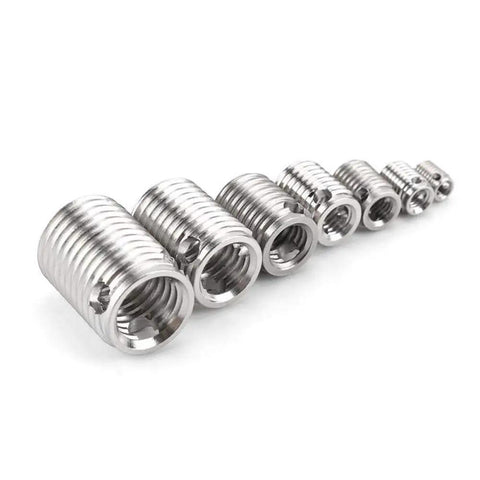 58Pcs Self Tapping Thread Inserts Set Stainless Steel Inner Thread Inserts Kit To Beef Up Fasteners And Helical Screws Durable Vibration Proof High Hardness Long Lasting Easy To Install Reinforcement For Repair Projects, stainless steel inserts