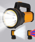 Ultra Bright Handheld Spotlight Flashlight With Lantern Mode Rechargeable Long Range Beam 800 Yard Reach Heavy Duty Searchlight