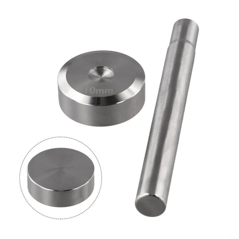Dope Rivet Setting Kit For Leather Craft with 10mm steel punch and base tool for DIY bag and belt accessories