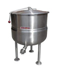 Heavy Duty Direct Steam Stationary Kettle With 40 Gallon Capacity And 2/3 Jacket Rock Solid Stainless Steel Build, NSF Certified, for Commercial Kitchens.
