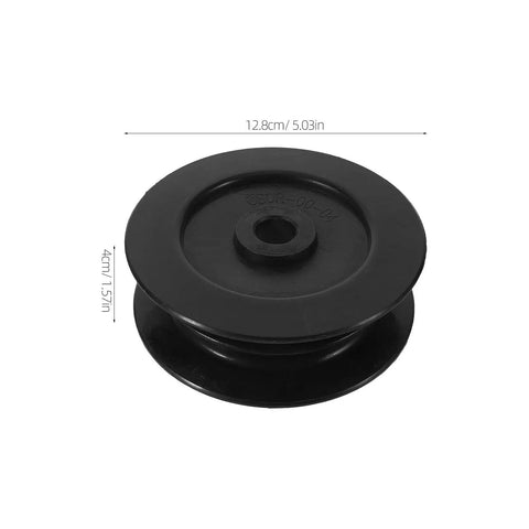 Pro Grade Heavy Duty Forklift Pulley Replacement With Dual Groove Wheel Hydraulic Hose Roller And Gate Roller For Fork Truck Maintenance Built To Last Keeps Hoses And Cables In Line During Lifts, black 12.8cm pulley