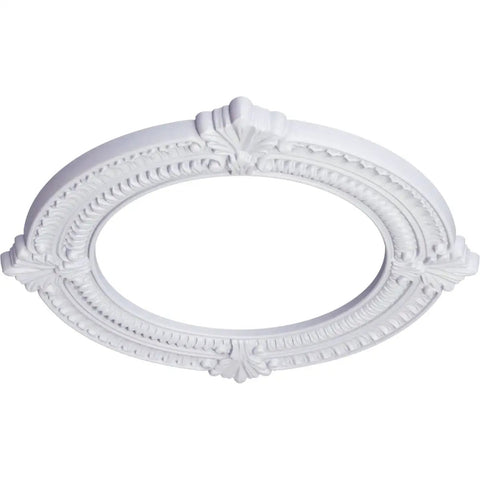 Benson Ceiling Medallion 13 1/8 Inch Exterior Diameter, 8 Inch Interior Diameter, 5/8 Inch Projection, Closeup View
