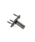 One Inch Square Steel Dummy Door Knob Spindle Pack Of 10 With Mounting Hardware And Backplates for Surface Mount Dummy Knobs