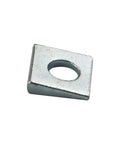 Beveled square washer, galvanized steel, 3/8 in ID; front view