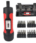 Premium 1/4 Inch Drive Preset Torque Screwdriver Set Adjustable 10-65 In-Lbs Click For Precision Electrical And Mechanical Repairs, featuring bit set.