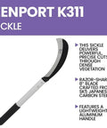 Heavy Duty Clearing Sickle With 23 Inch Long Chop Blade And 14 Inch Aluminum Handle For Maximum Leverage On Weeds Vines Undergrowth