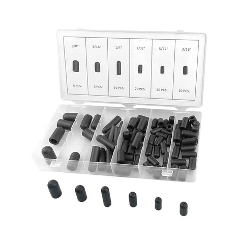 Awesome 80 Piece Rubber Vacuum Line Hose Boot Assortment Kit Set For Cars That Looks Fresh And Fights Leaks To Keep Your Engine Running Smooth With Easy Install And Perfect Factory Fit Specs. black rubber vacuum hose boot kit in case, assorted sizes
