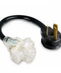 10-50P Male To 3x 5-15R Tri Outlet With Lighted Neon Guard Converts 220/250V Stove Range Oven to 110/125V Power