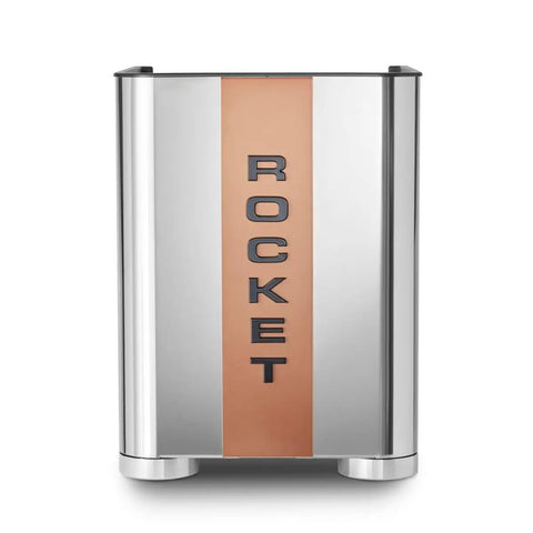 Level Up Your Home Barista Setup With This Sleek Copper And Chrome Espresso Machine Paired With A Silent Conical Burr Grinder In A Complete Bundle crafted sleek Rocket espresso machine with copper and chrome accents.