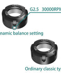 Heavy Duty ER25 ER32 ER40 Collet Nut For Engraving Machine And Lathe With Solid Clamping Power To Stop Tools From Loosening Or Breaking During Tough Milling Jobs Made From Premium Black 40CrMnTi Steel In 32xM40x1.5 Size, showing dynamic balance setting and ordinary type.