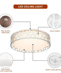 Dope Dimmable LED Flush Mount Ceiling Light Fixture 15W 1600 Lumens With Adjustable 3000K To 6500K CCT design details