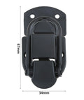 Five Piece Set Heavy Duty Black Metal Hasp Latches Built Different For Flight Cases rock solid safety buckle black metal latch 67mm by 34mm