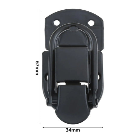 Five Piece Set Heavy Duty Black Metal Hasp Latches Built Different For Flight Cases rock solid safety buckle black metal latch 67mm by 34mm