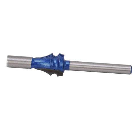 High Hardness Tungsten Steel Router Bit 1/4 Shank Pro Woodworking Tool for MDF And Hardwood Cutting, blue and silver design.