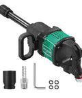 Premium Shop Grade 1 Inch Air Impact Wrench Delivering 4200Nm Of Brutal Torque Operating At 3200Rpm with accessories.