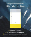 Top Shelf Matte Card Sleeves 100 Pack Standard Size Kickin Tough Protection For Trading Card Games Smooth Shuffle Experience Creds Pokemon Magic Cards And More Fresh Black Finish For Serious Players measurement graphic with dimensions of 63mm x 88mm