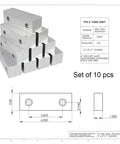10 Set 20 Pieces Soft Jaws For 6 Inch Vise Aluminum Machinable Jaw Set 6 X 2 X 1 Inches Standard Vise Jaws diagram and details