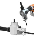 Electric Drill Reciprocating Saw Adapter With Beast Double Head Metal Cutter and Sheet Nibbler Drill Attachment in action
