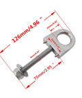Marine Bow Eye Tow Lines Or Boat Trailer Winch Hook 316 Stainless Steel 3 Inch Shank 1 Inch Eye dimensions