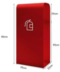 Heavy Duty Metal Fire Extinguisher Cabinet Wall Mount Storage Box in red, 80cm height, 35cm width, designed for safety gear.