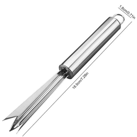 Pro Grade Stainless Steel Pineapple Eye Remover Tool With V Shaped Cutter, Multipurpose Pineapple Eye Clip, 18.5cm length