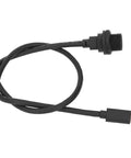 Everyday Ip67 Waterproof Extension Cord Half Meter Professional Grade Durable Heavy Duty Flexible Outdoor Power Cable Tough As Nails Extension Lead No Fuss Power with black rubber jacket and connectors.