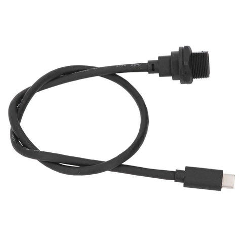 Everyday Ip67 Waterproof Extension Cord Half Meter Professional Grade Durable Heavy Duty Flexible Outdoor Power Cable Tough As Nails Extension Lead No Fuss Power with black rubber jacket and connectors.