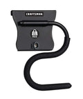 Front view of Versatrack Garage Hooks With Curved Pivot Easy Mount Track Wall Organizer For Long Handled Tools No Tools Or Hardware Needed Hooktite Latching System Keeps Hook Secured When You Remove Stored Gear