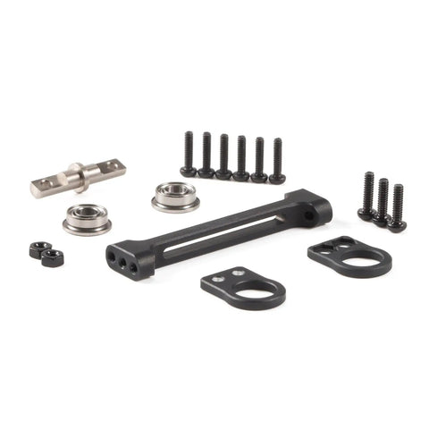 Adjustable Aluminum Carrier Bearing Cross Member For SCX24 One Twenty Fourth Scale Micro Crawler Build Upgrade 35mm Wide With 3mm D Shaped Shaft CNC Machined Lightweight Durable Performance components
