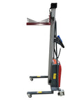 Heavy Duty Powered V Block Work Positioner Truck Smooth Operator Rig With Remote Control side view showing steel frame and caster wheels.
