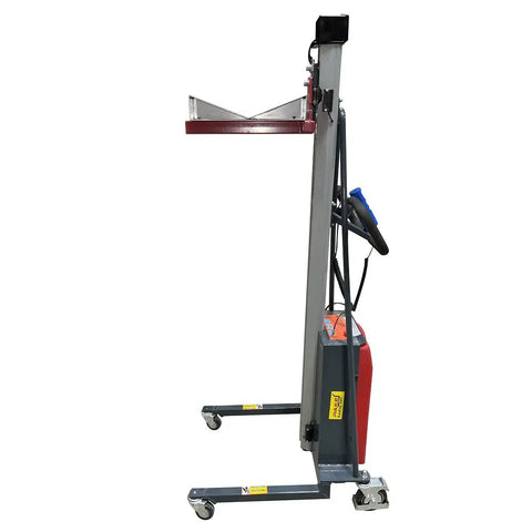 Heavy Duty Powered V Block Work Positioner Truck Smooth Operator Rig With Remote Control side view showing steel frame and caster wheels.