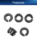 200 Piece Nylon Cable Snap Bushing Kit For Half Inch Holes Heavy Duty Round Grommets Protector in black PA66 nylon