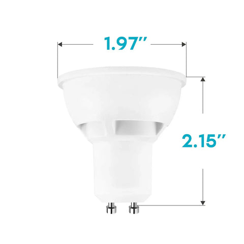 Dimmable MR16 GU10 LED Bulbs 50W Halogen Equivalent 4000K Cool White 500 Lumens 120V Spotlight Lighting Enclosed Fixture Rated 6 Pack