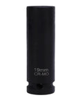 Heavy Duty 19mm Thin Wall Impact Lug Nut Socket Set With Wheel Protection Design Keeps Fasteners Safe From Rounding Even Under Heavy Torque For Reliable Auto Repair Vibes 19mm CR-MO socket