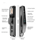 Solid Game Changer Smart Lock Featuring Slick 3D Face And Fingerprint Unlocking Through Built In WiFi For Automatic Door Deadbolts with display screen.