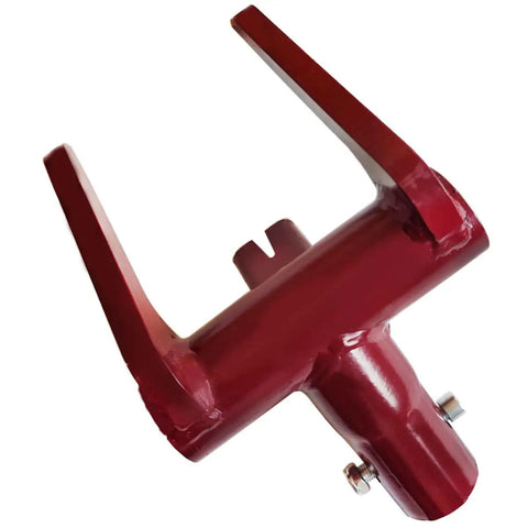 Back-Saver Pallet Breaker Head Only With Nail Puller, Red Pallet Removal Tool For Easy Disassembly Of Wooden Pallets, Locking Screw Quick-Install For Handle Attachment, Save Your Back, Works With 1 Inch Pipe Handle red steel head with nail puller