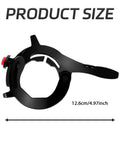 Motorcycle Cruise Control With Adjustable Throttle Lock Rugged Anti Slip Handlebar Clamp product size black clamp measuring 12.6cm.